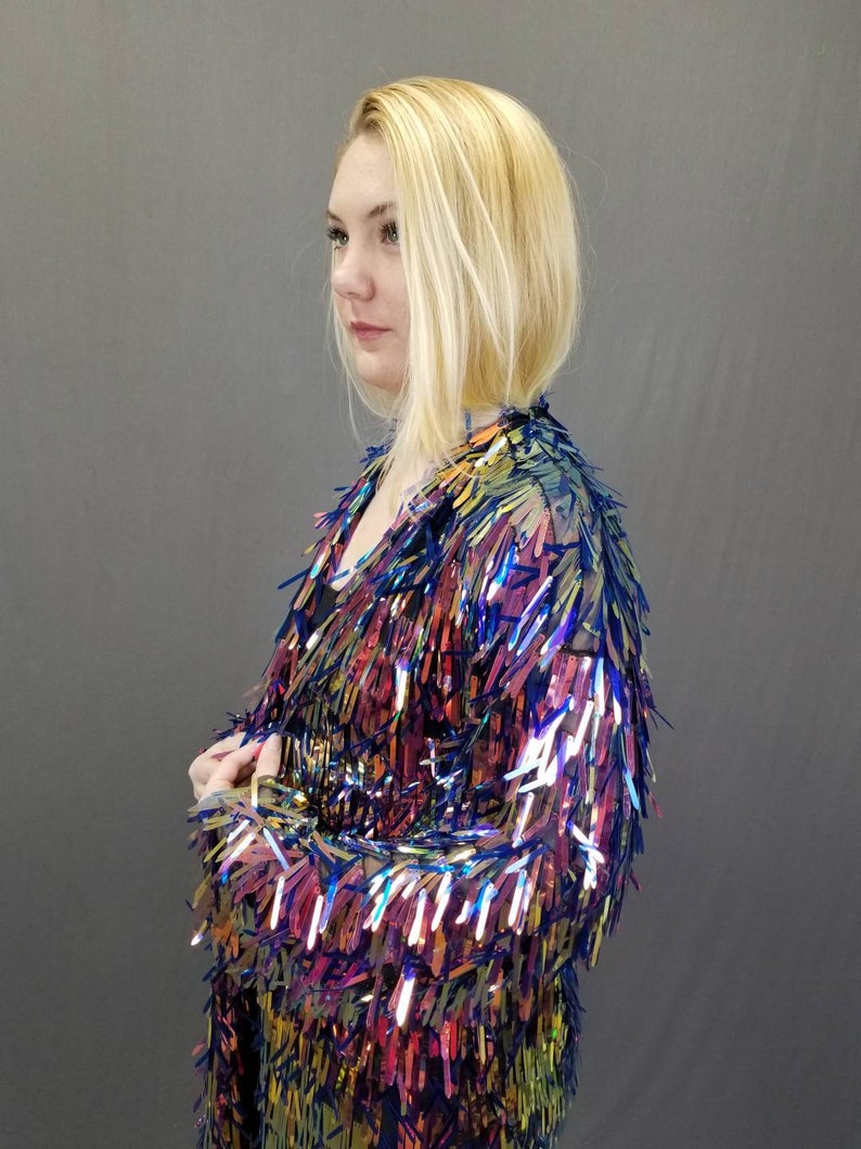 plus sequin kimono