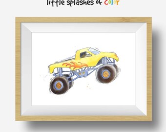 Monster Jam Wall Art Etsy
