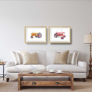 Red Tractor Wall Art Print, Boys Room Decor, Farm Nursery Decor, Tractor Gift for Dad, Father's Day, Living Room, Kitchen, Office image 4