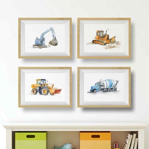 Truck Prints for Toddler Boys Room, Construction Decor for Bedroom, Kids Wall Art, Nursery Wall Decor, Choose from 35 Trucks image 2