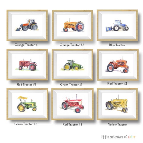 Tractor Print Farm Nursery Decor Vintage Tractor Gift Etsy