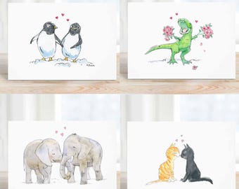 Tarjetas de amor variadas, elige tus propios diseños, tarjetas de felicitación para parejas, 28 imágenes para elegir