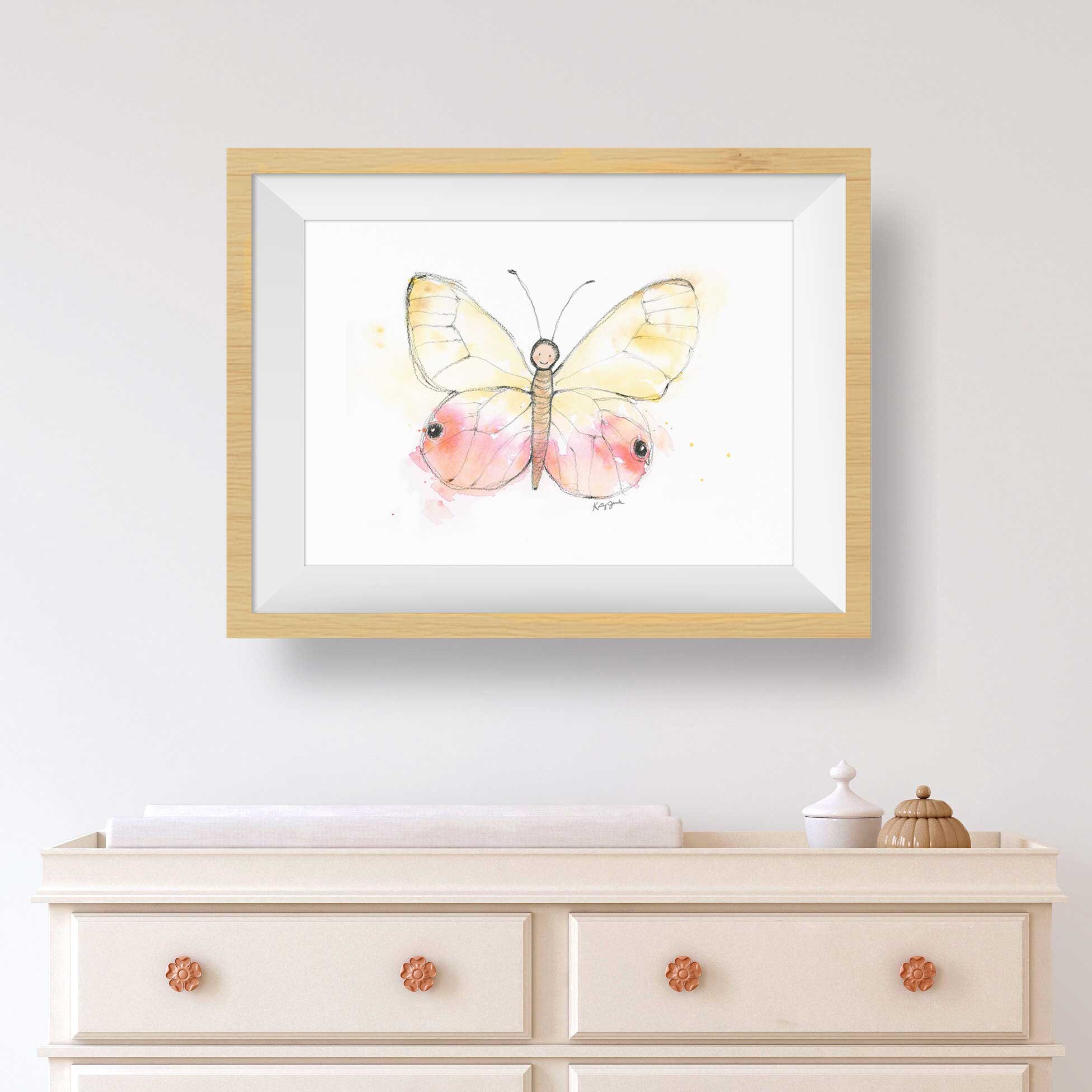 Pink Butterfly Nursery Decor for Baby Girl Room Butterfly Etsy