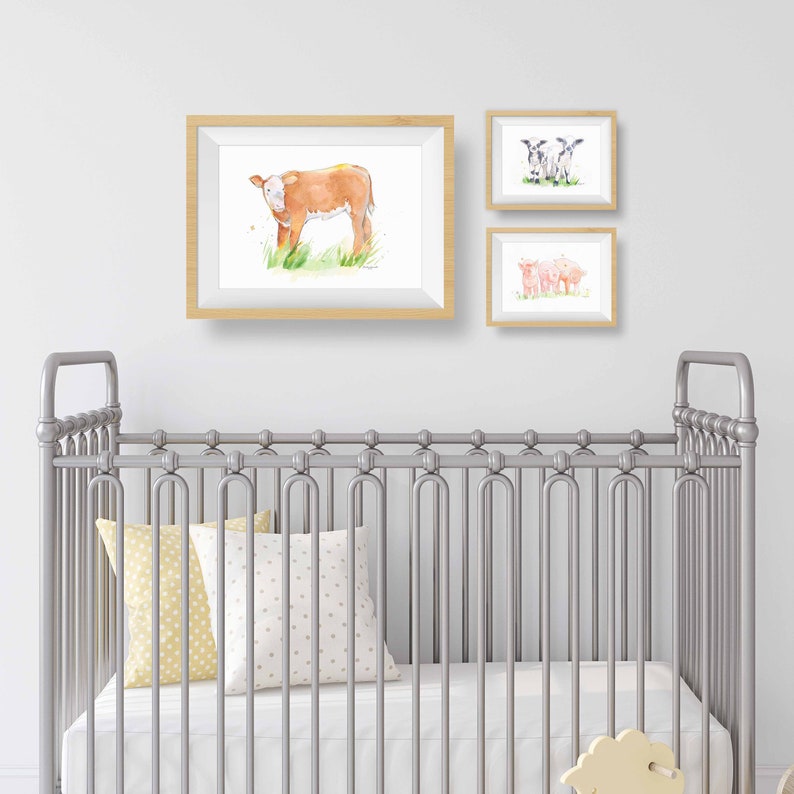 Pig Printable Pig Nursery Wall Decor Farm Animal Wall Art Etsy