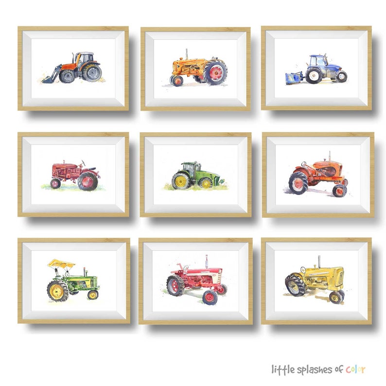 Green Combine Print, Tractor Wall Art, Boys Room Decor, Farm Nursery Art, Fathers Day Gift for Dad, Husband, Grandpa image 4