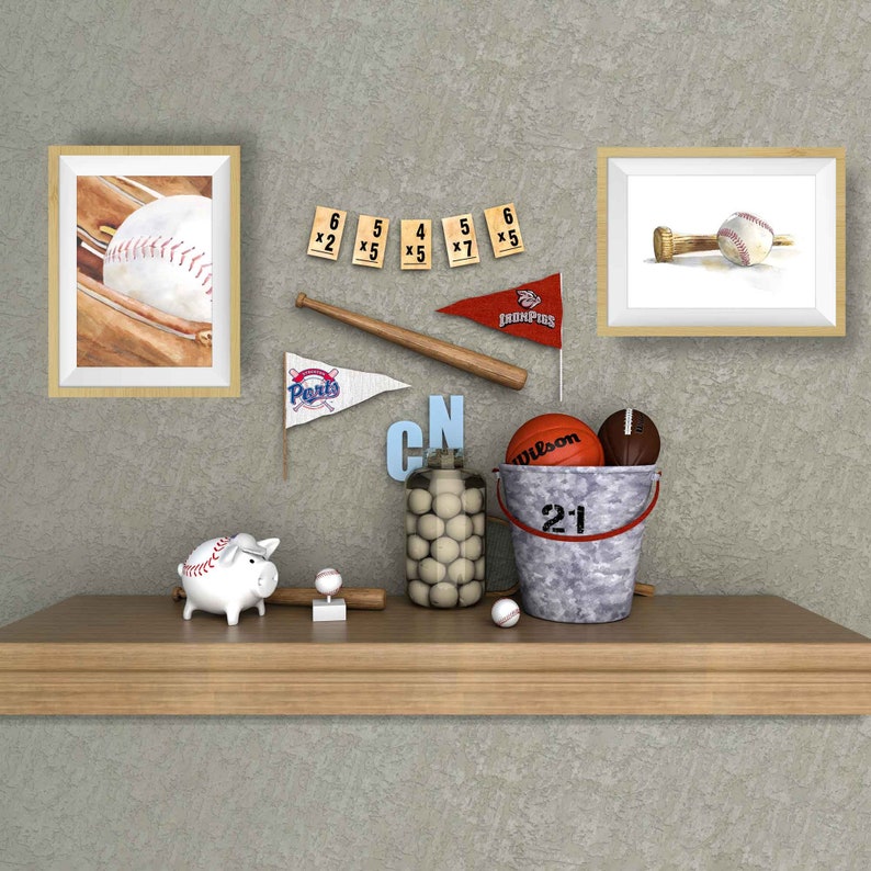 Baseball Nursery Wall Art Sports Decor Baseball Wall Art Etsy