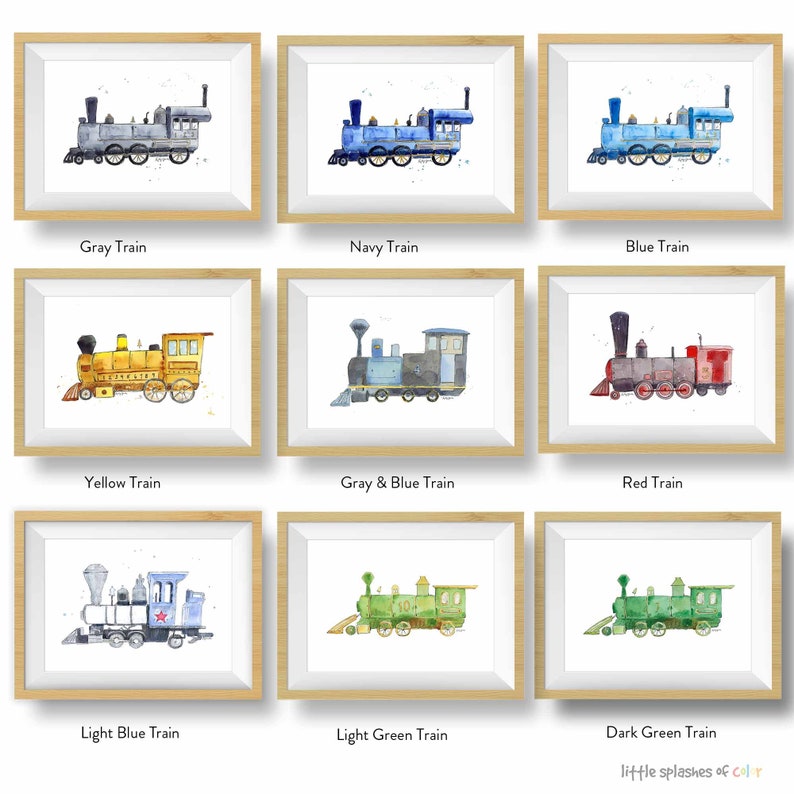 40 Transportation Prints for Toddler Boys Room, Choose Set of 3 or 4, Trucks, Tractors, Helicopters, Train Prints, Nursery Wall Art image 6