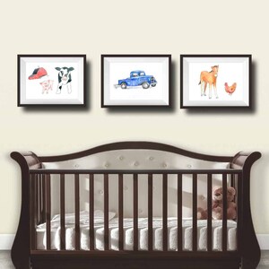 Little Blue Truck Print, Truck Wall Art for Toddler Boys Room, Nursery Wall Art, Transportation Print, Watercolor image 6