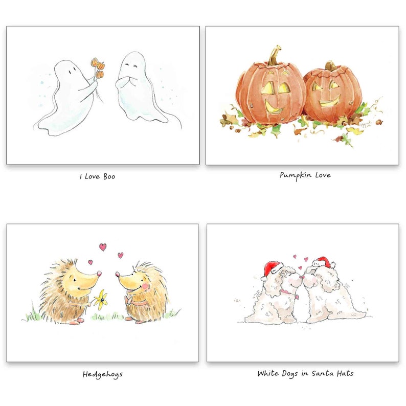 Kissing Cats Card 2, Free Personalization, Black Cat and Orange Tabby, Birthday, Anniversary Card for wife, girlfriend, husband, boyfriend image 8