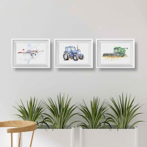 Red and White Airplane Print, Air Tractor, Crop Duster Wall Art, Nursery Wall Decor, Toddler Boys Room, Babyshower Birthday Gift image 3