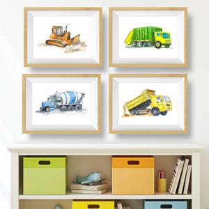 Truck Prints for Baby and Toddler Boys Room, Construction Decor for Bedroom, Kids Wall Art, Nursery Wall Decor, Choose from 35+ Trucks