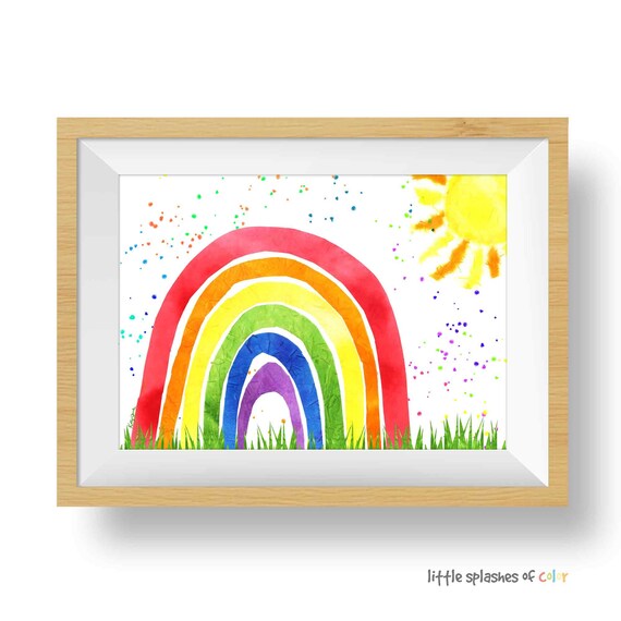 Rainbow Printable Rainbow Baby Nursery Wall Art Toddler | Etsy