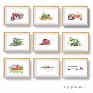 Farm Truck Print, Farm Gift, Farm Wall Art for Boys Room, Grain Truck Painting, Semi Truck Wall Decor, Truck Watercolor image 5