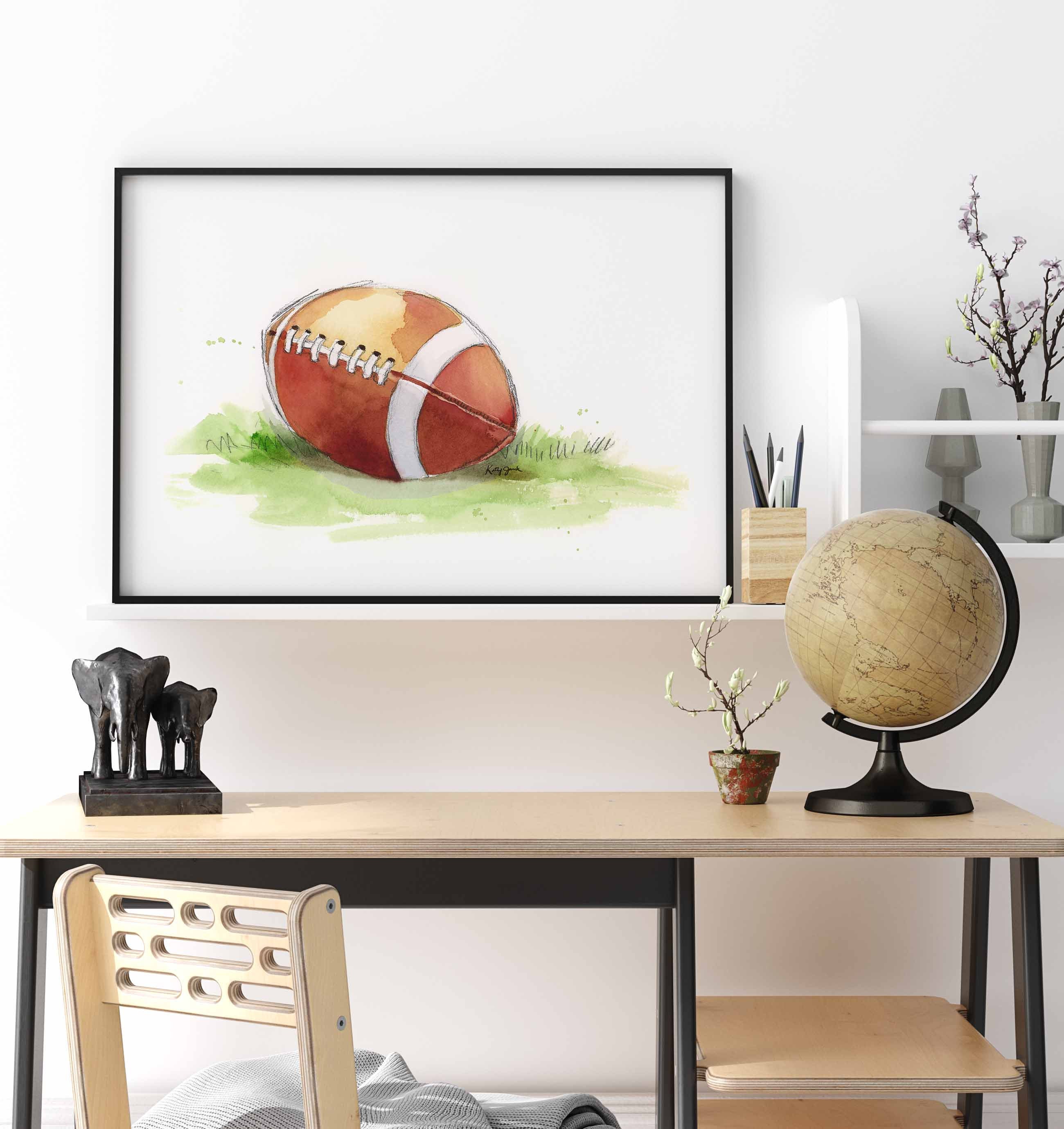 Football Printable Football Wall Art Football Print Sports Etsy