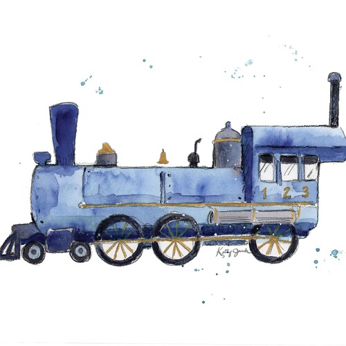Train Art Print Transportation Nursery Decor Boy Wall Art Etsy Canada