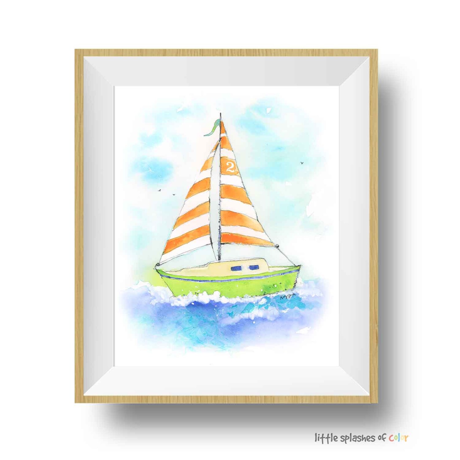 Sailboat Nursery Art Boys Nautical Nursery Print Kids - Etsy