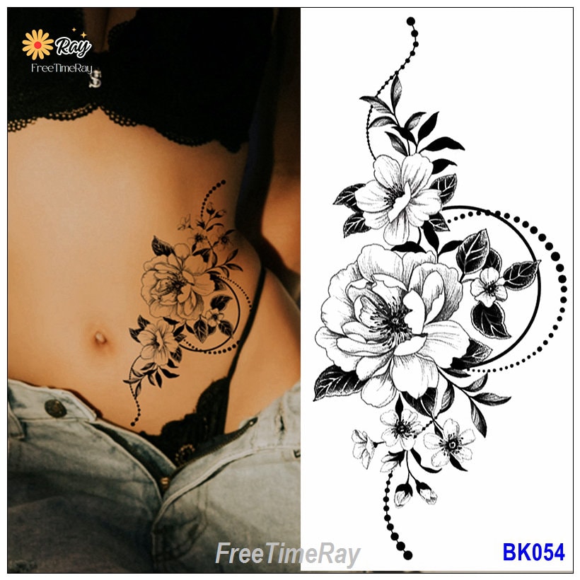 フラワータトゥーボディスーツ / Flower Tattoo Bodysuit LE CIEL BLEU（ルシェルブルー）の「フラワータトゥーボディスーツ