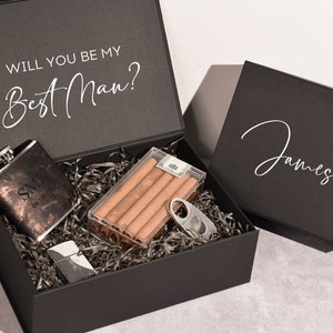 Gepersonaliseerde naam bruidsjonkers zwarte doos, lege geschenkdoos getuige, geschenkdoos bruidsjonkers, cadeau bruidsjonker, cadeau stalknecht, gunsten, bedankje