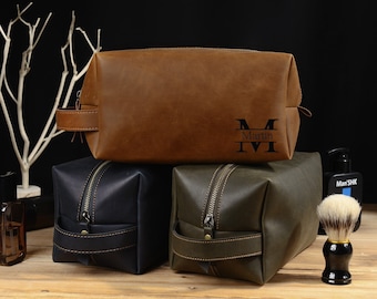 Leather Toiletry Bag Personalized, Groomsmen Gifts, Leather Dopp Kit Personalized, Groomsmen Proposal, Personalized Gifts for Men