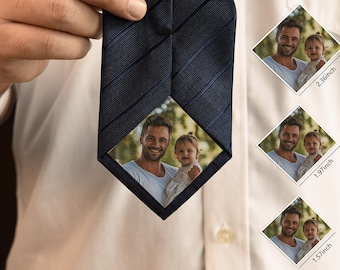 Custom Photo Tie Patch, Father of the Bride ,Groom Gift, Neck Ties for Anniversary, Father of the Groom, Wedding Father Gifts Patches