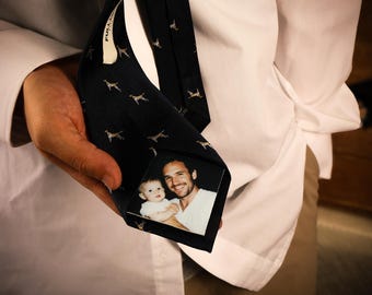 Custom Photo Patch for ties,Father's Day gifts for dad,Tie Photo patch,Tie Picture Father of the Bride Gift,Grandpa Gift,Father of the Groom