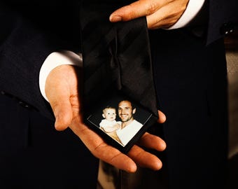 Custom Photo Patch for ties,Father's Day gifts for dad,Tie Photo patch,Tie Picture Father of the Bride Gift,Grandpa Gift,Father of the Groom