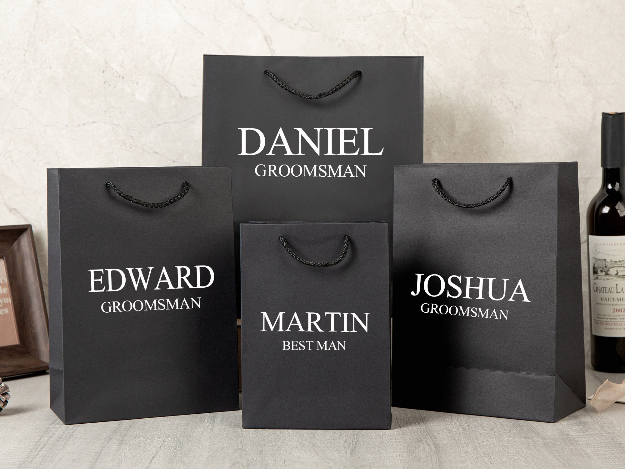 Personalized Groomsmen Gift Bag, Best Man Gift Bag, Groomsmen Gifts, Personalized Gift Bag, Gift Bags for Wedding Party, Wedding Favors