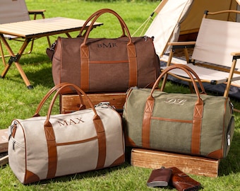 Personalized Name Duffel Bag,Groomsmen Gift Duffel Bag,Embroidered Travel Bag for Man,Groomsmen Gift,Best Men Bag,Travel Overnight Bag