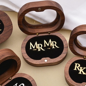 Personalized Groomsmen Cufflinks,Groomsmen Gifts,Custom Initial Cufflinks,Wedding Gift for Groom,Best Man Proposal,Custom Groomsmen Gifts