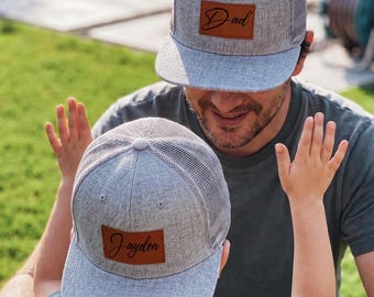 Adult Baby Kid hat,Personalized father and son hat,Matching hat for dad and baby,Father's Day gift,Dad hat,Gift for husband dad to be