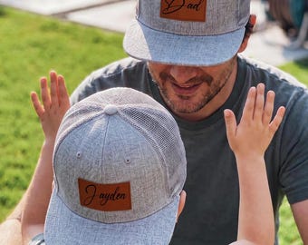 Personalized father and son hat,Matching hat for dad and baby,Adult Baby Kid hat,Father's Day gift,Dad hat,Gift for husband dad to be