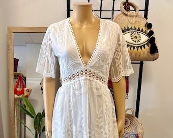 Boho Dress, Boho wedding dress, Wedding dress, Bride dress, Vestido de novia bohemio, Wedding bohemian dress, White dress, Nupcial dress