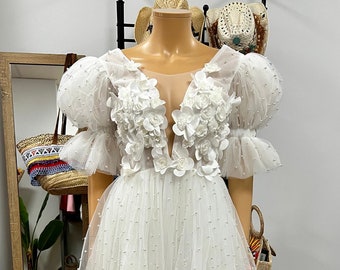 Boho Dress, Boho wedding dress, Wedding dress, Bride dress, Vestido de novia bohemio, Wedding bohemian dress, White dress, Nupcial dress