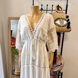 Boho Dress, Boho wedding dress, Wedding dress, Bride dress, Vestido de novia bohemio, Wedding bohemian dress, White dress, Nupcial dress