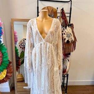 Boho Dress, Boho wedding dress, Wedding dress, Bride dress, Vestido de novia bohemio, Wedding bohemian dress, White dress, Maternity dress