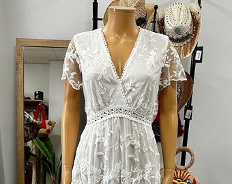 Boho-Kleid, Boho-Hochzeitskleid, Hochzeitskleid, Brautkleid, Boho-Hochzeitskleid, Hochzeits-Boho-Kleid, weißes Kleid, Brautkleid