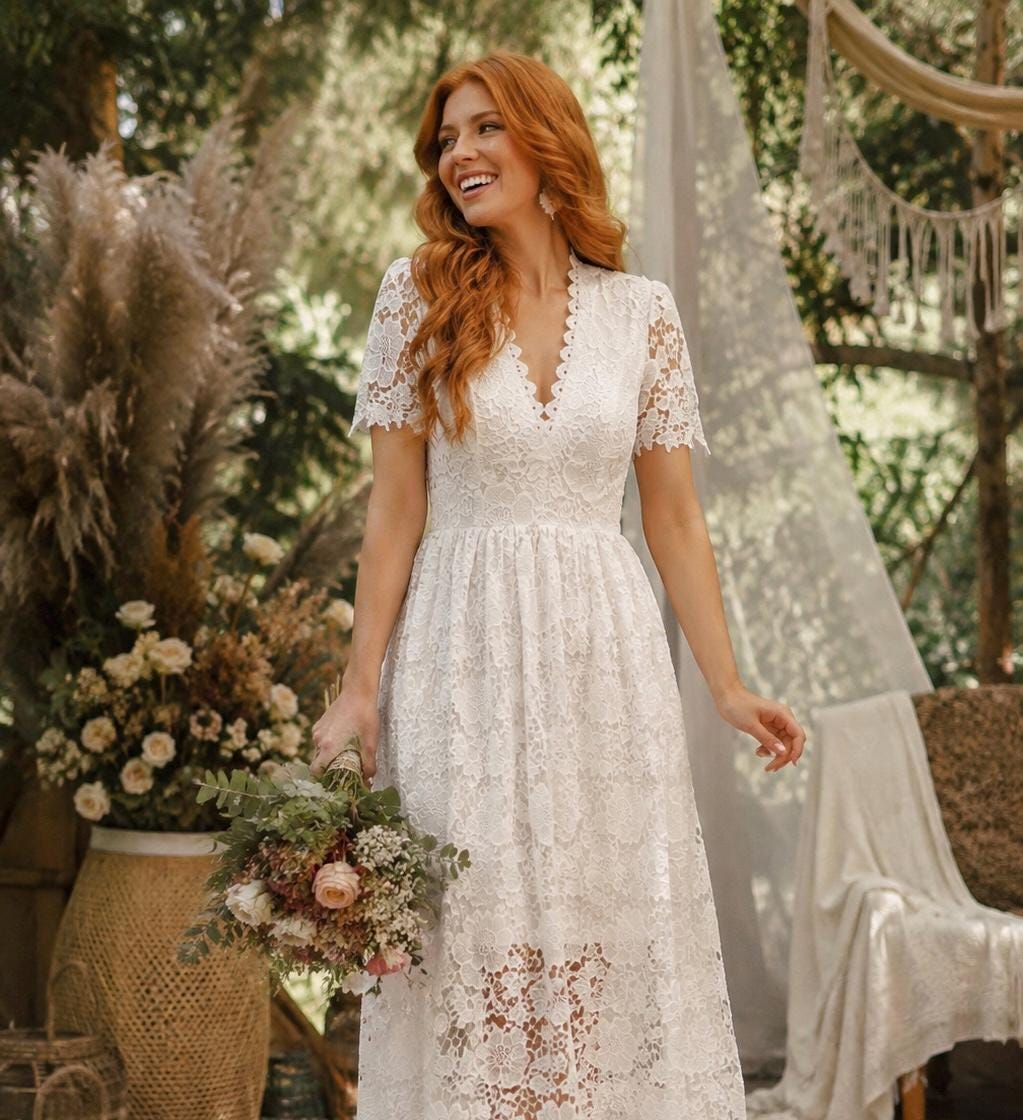 bohemian tea length dress Color:Auburn Local adjustments may be s_SpringSummer ISO!! HELSA Stretch Cotton