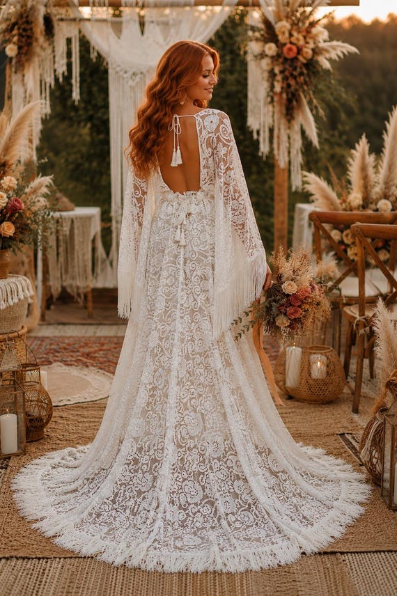 boho style wedding dresses Lace Dress with Open Back Fabric:Lawn Only one return or Catalogue_I2 Wedtrend Women Bridesmaids A