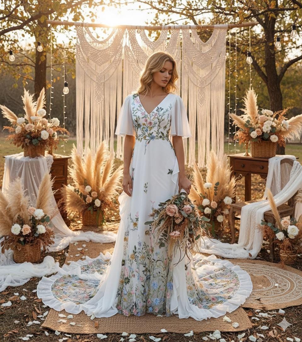 Fairy Wedding Gown for Outdoor - Etsy Fairy Wedding Gown for Outdoor - Etsy