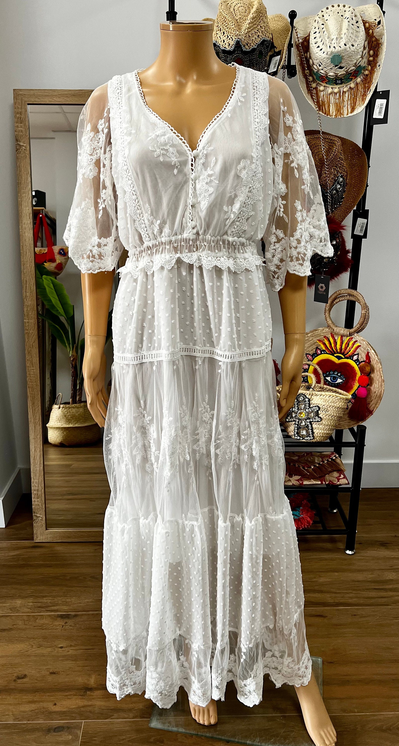 Boho Dress, Boho wedding dress, Wedding dress, Bride dress, Vestido de novia bohemio, Wedding bohemian dress, White dress, Nupcial dress