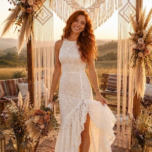 Western Wedding Dress High Low - Etsy Western Wedding Dress High Low - Etsy