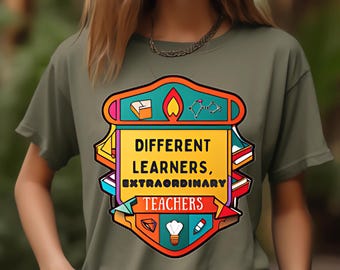 Different Learners, Extraordinary Teachers | Special Education Women's Shirt | Empowering Design | Comfortable Fit | Celebrating Educators