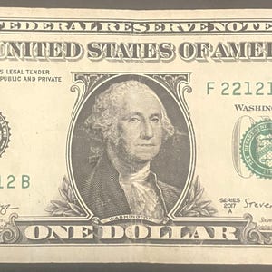 One Dollar Bill U.S. Collectable Paper Currency