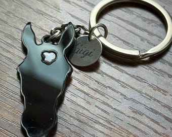 Custom Horse Head Keychain with Name Tag | Personalized Equestrian Gift | Horse Lover Keyring