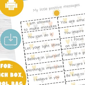 Digital motivational phrase. Print, young child at school. Word, inspirational message, positive, lunch box. Self-esteem, encouragement Girl