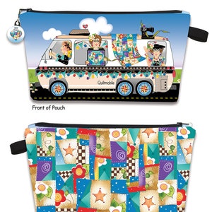 PK15 -  QUILTMOBILE Zippered Pouch from 10&quot; x 12&quot; Art Panel