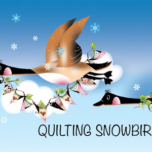 Quilting Snowbirds Magnet