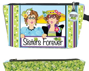 SISTERS FOREVER Pouch KIT- Fabric Printed on one 10" x 12" Art Panel - PK6