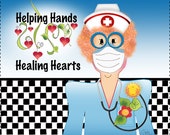 Honoring NURSES - 6 quot square Fabric Art Panel