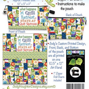 Quilt Retreat Zippered Pouch Project This fun project is a great gift. PK4 image 3